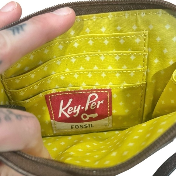 Fossil Wristlet Keyper Coated Canvas Wristlet - Picture 7 of 9